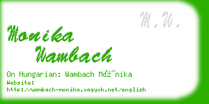 monika wambach business card